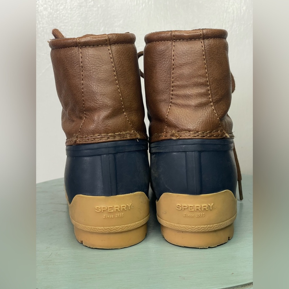 Sperry Port Boot in Brown and Dark Gray - Picture 3 of 5